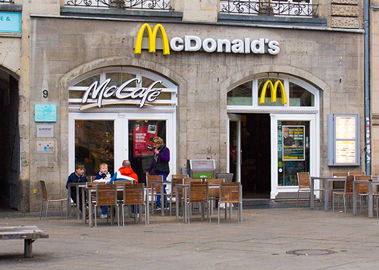Das McDonald’s-Restaurant in Erfurt (Anger)