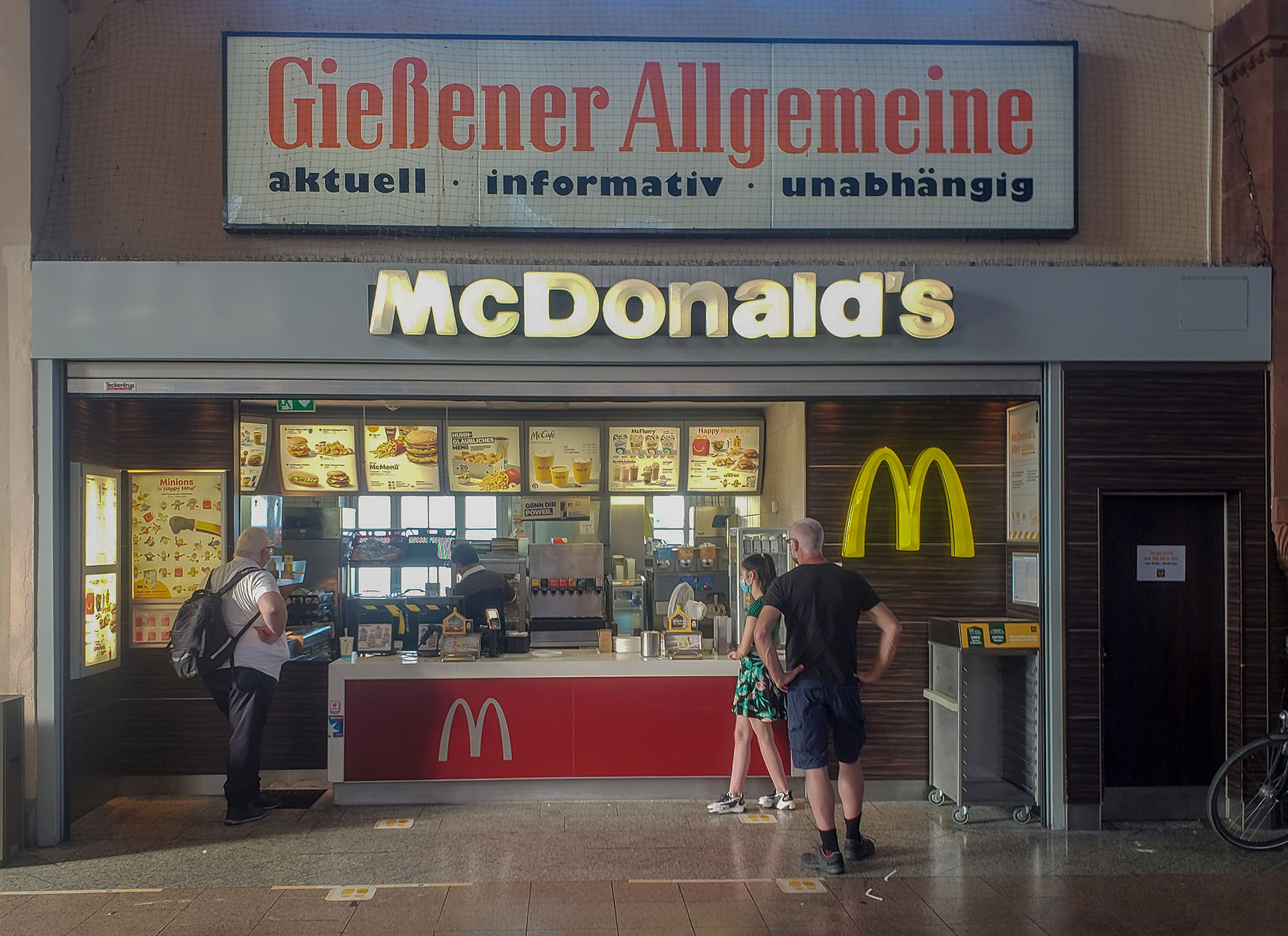 Das McDonald’s-Restaurant in Gießen (Bahnhofstraße)