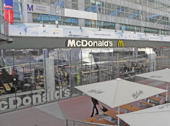 Das McDonald’s-Restaurant in München (Flughafen)