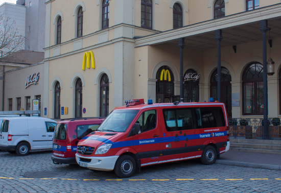 Das McDonald’s-Restaurant in Augsburg (Viktoriastraße Bahnhof)