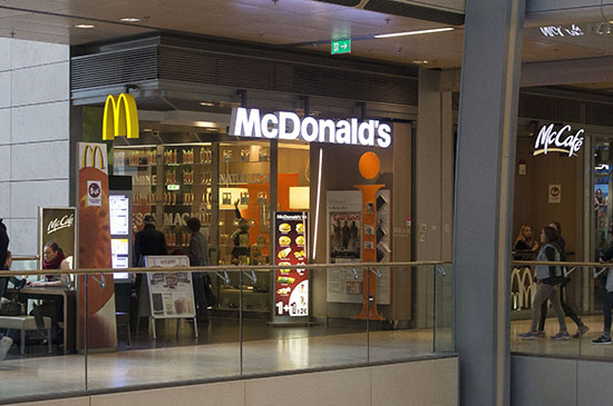 Das McDonald’s-Restaurant in Hamburg (Europa Passage II)