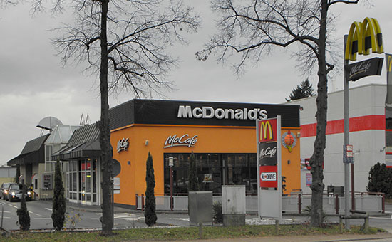 Das McDonald’s-Restaurant in Darmstadt (Heidelberger Straße)