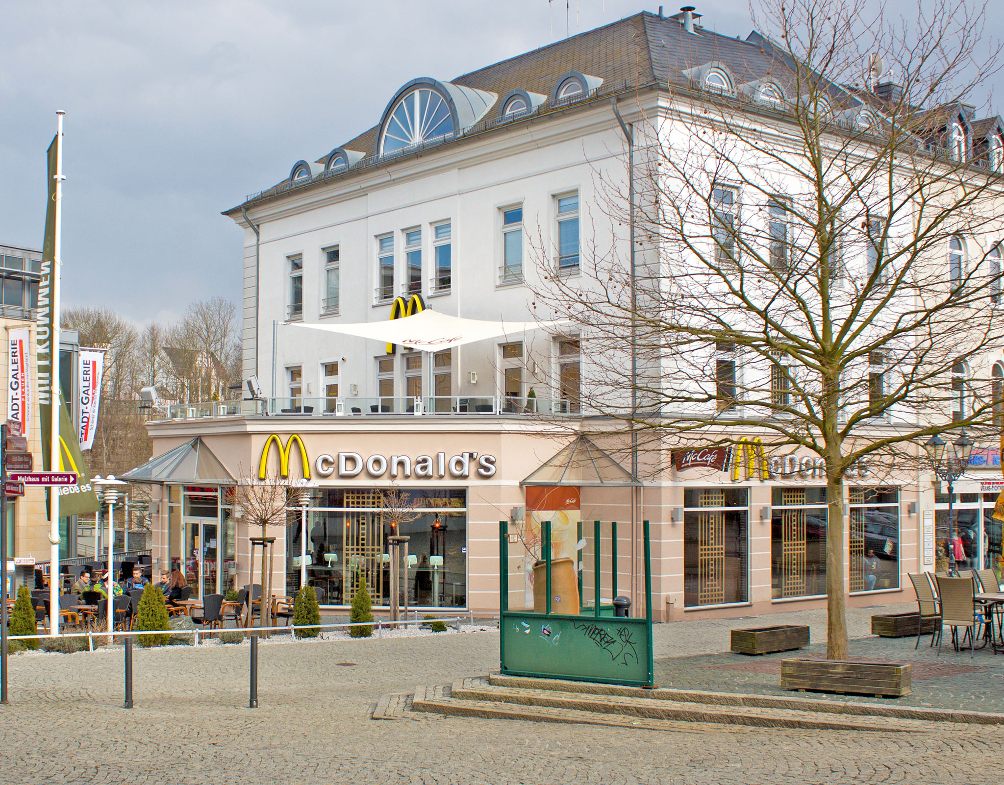 Das McDonald’s-Restaurant in Plauen (Klostermarkt)