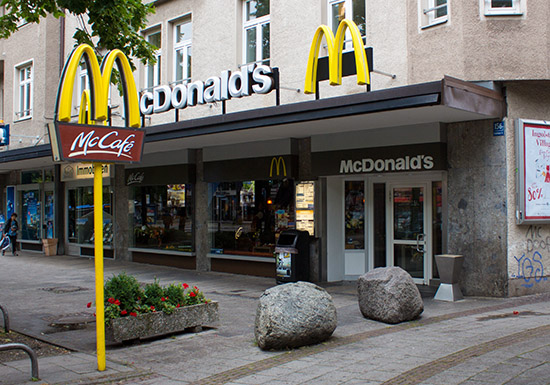 Das McDonald’s-Restaurant in München (Nymphenburger Straße)