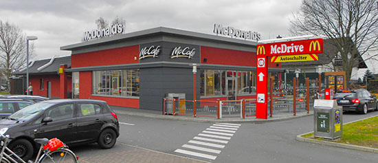 Das McDonald’s-Restaurant in Dieburg