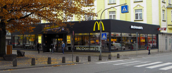 Das McDonald’s-Restaurant in Gießen (Neuen Bäue)