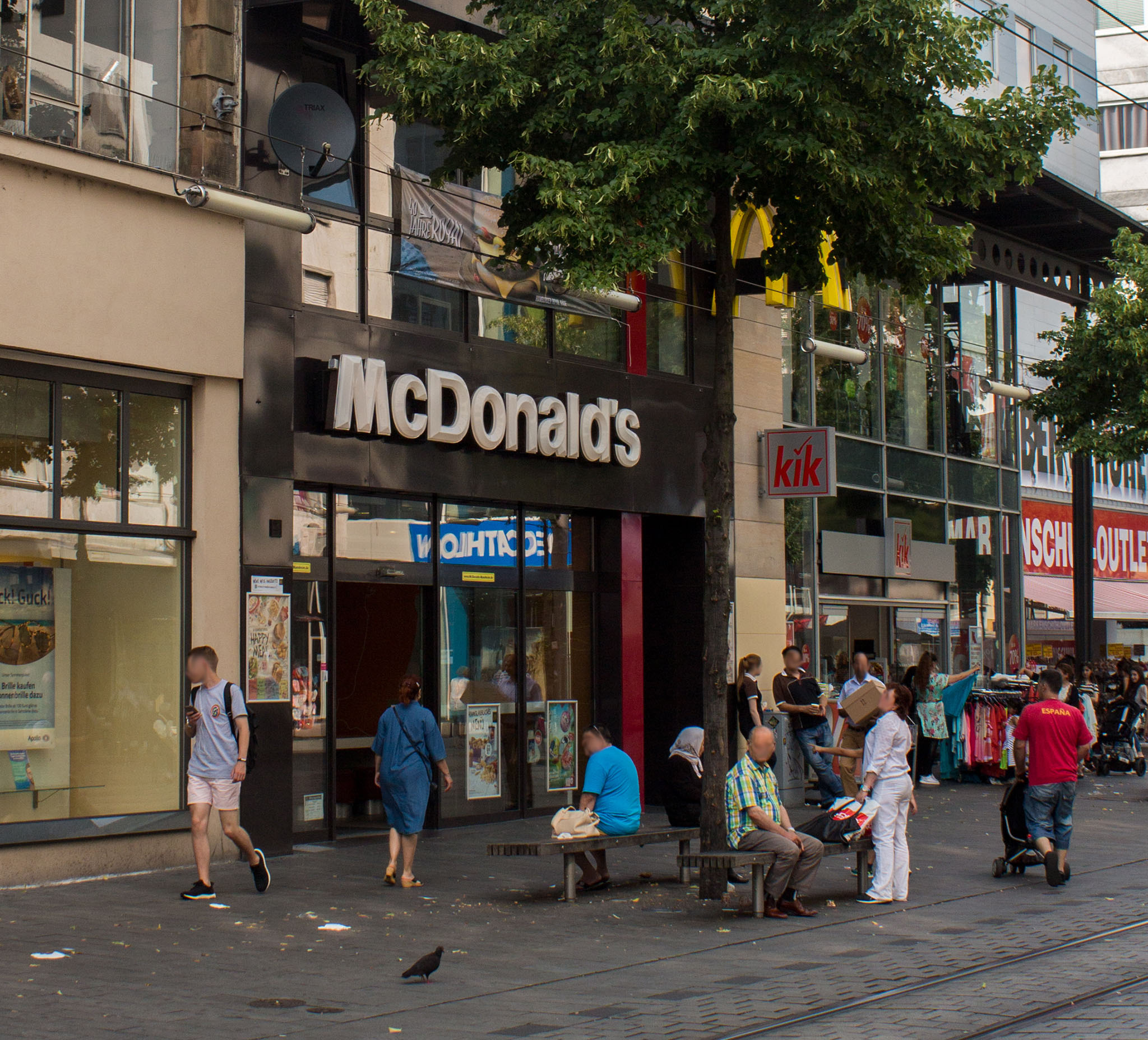 Das McDonald’s-Restaurant in Mannheim (Marktplatz)