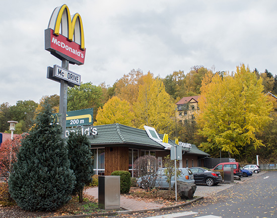 Das McDonald’s-Restaurant in Schleusingen