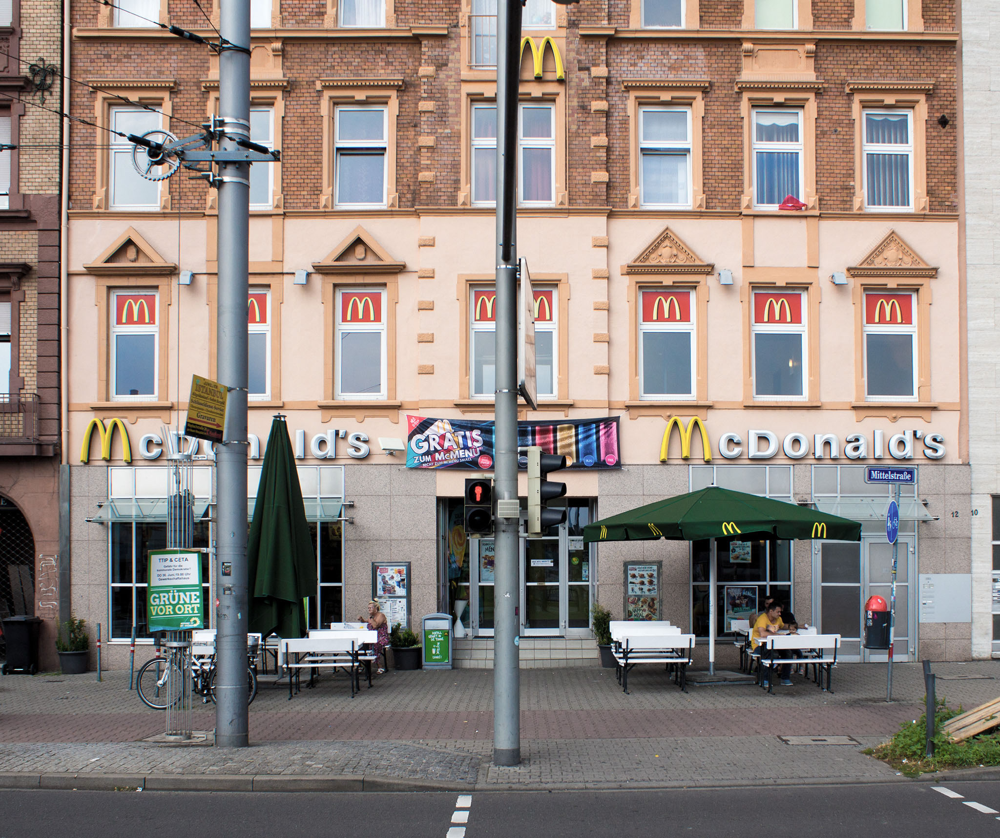 Das McDonald’s-Restaurant in Mannheim (Mittelstraße)
