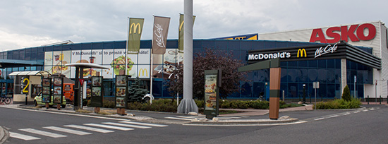 Das McDonald’s-Restaurant in Plzeň (Borská pole)
