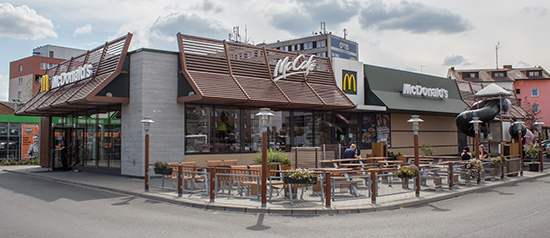 Das McDonald’s-Restaurant in Plzeň (U Prazdroje)